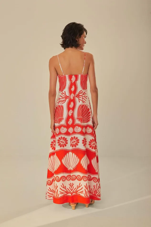 Women White Ainika Shell LENZING ECOVERO Euroflax Maxi Dress Ainika Shell White FARM Rio Maxi Dresses
