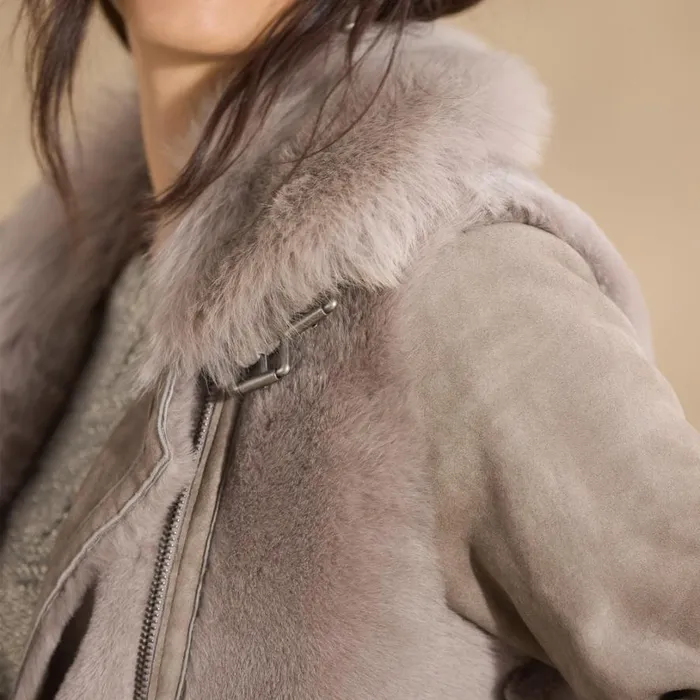 Women Winter Soul Shearling Coat Smokey Quartz Sundance Catalog Jackets and Coats Women Winter Soul Shearling Coat Smokey Quartz Sundance Catalog Jackets and Coats