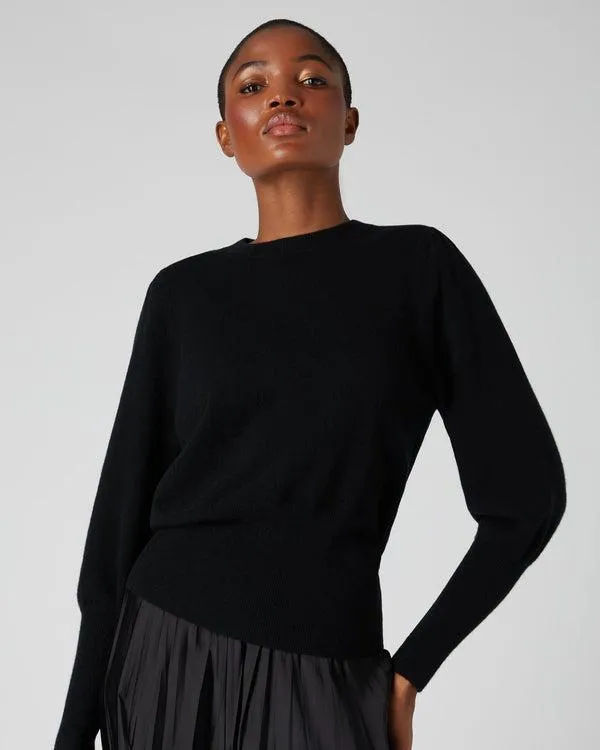 Women Women039s Deep Hem Round Neck Cashmere SweaterIn Black Black NPeal Round Necks Women Women039s Deep Hem Round Neck Cashmere SweaterIn Black Black NPeal Round Necks