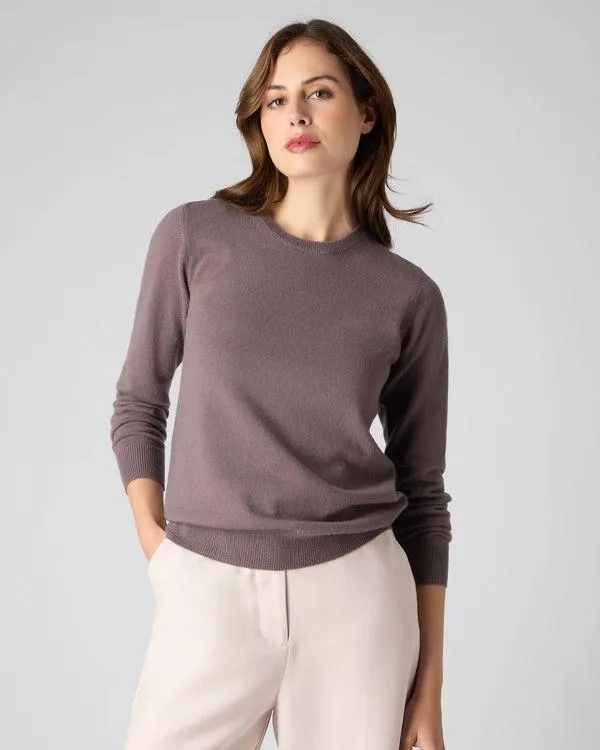 Women Women039s Round Neck Cashmere SweaterIn Grape Purple Grape Purple NPeal Round Necks Women Women039s Round Neck Cashmere SweaterIn Grape Purple Grape Purple NPeal Round Necks