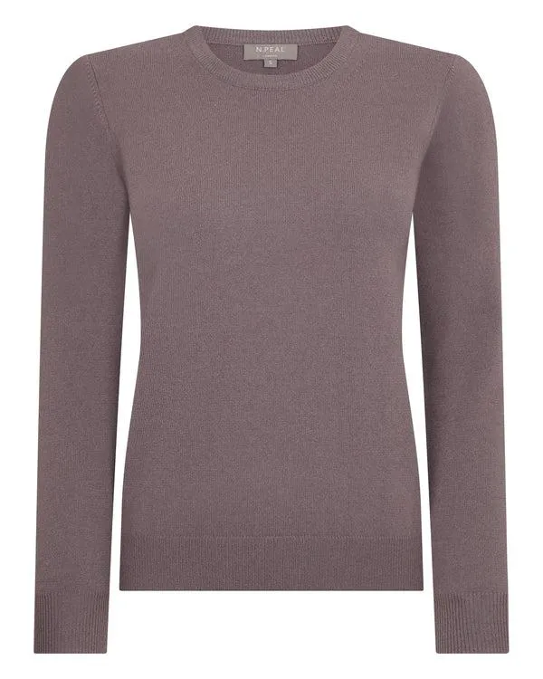 Women Women039s Round Neck Cashmere SweaterIn Grape Purple Grape Purple NPeal Round Necks