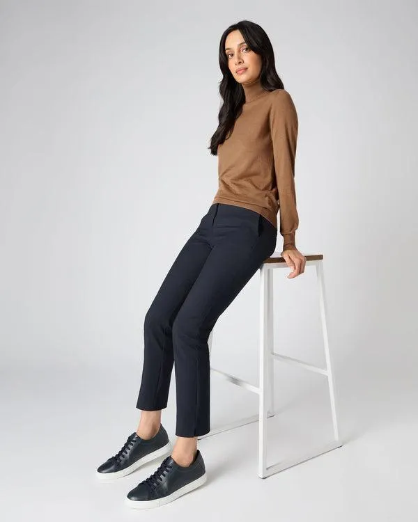 Women Women039s Superfine Turtle Neck Cashmere SweaterIn Dark Camel Brown Dark Camel Brown NPeal Turtle Necks