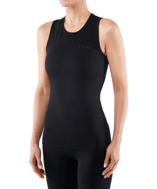 Women Women Tanktop Warm Black FALKE Short Sleeve Shirts