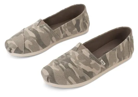 Women WomenAlpargata Camo Taupe Grey TOMS Exclusives