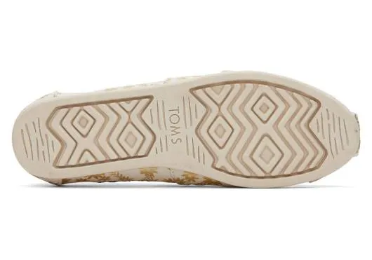 Women WomenAlpargata Floral Blooms Gold Foil TOMS Alpargatas