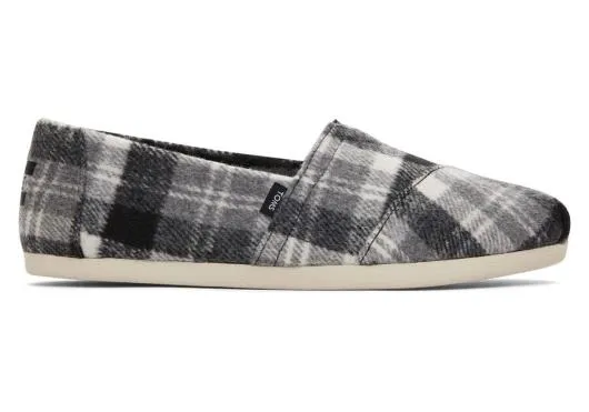 Women WomenAlpargata Grey Plaid With Faux Fur Plaid Grey TOMS Exclusives