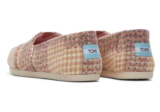 Women WomenAlpargata Pink Plaid Tweed Plaid Pink Quartz TOMS Alpargatas