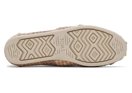 Women WomenAlpargata Pink Plaid Tweed Plaid Pink Quartz TOMS Alpargatas