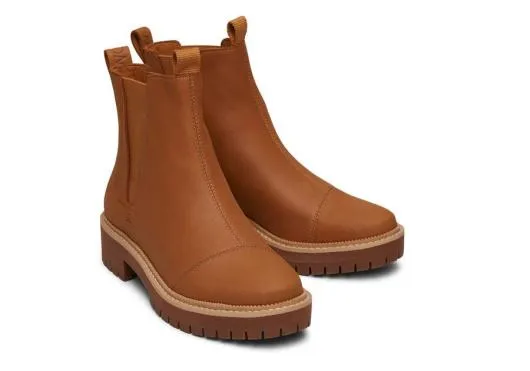 Women WomenDakota Tan Water Resistant Leather Boot Water Resistant Tan TOMS Boots and Booties