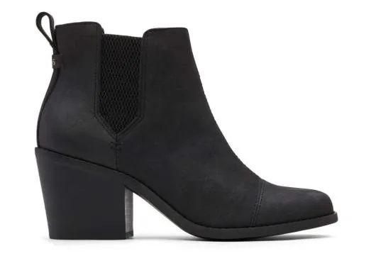 Women WomenEverly Black Nubuck Heeled Boot Black TOMS Boots and Booties