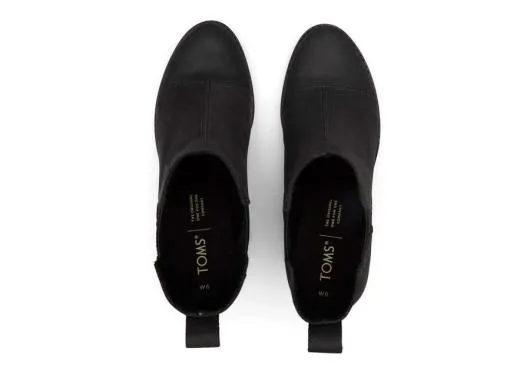 Women WomenEverly Black Nubuck Heeled Boot Black TOMS Boots and Booties