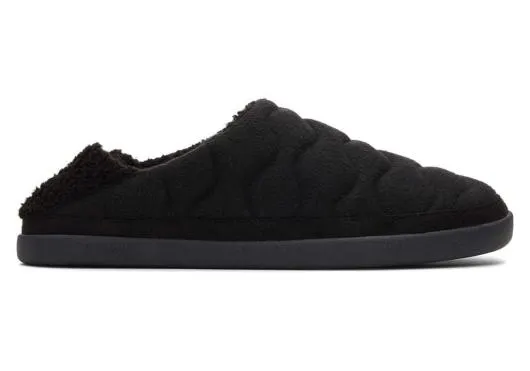 Women WomenEzra Black Quilted Convertible Slipper Black Quilted Felt TOMS Slippers