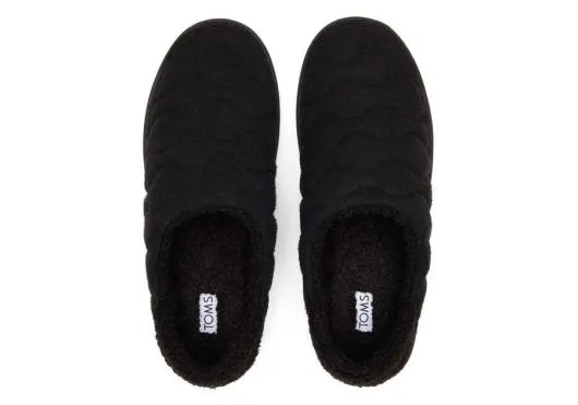 Women WomenEzra Black Quilted Convertible Slipper Black Quilted Felt TOMS Slippers
