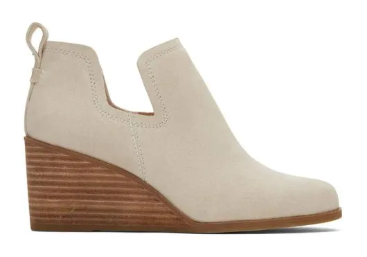 Women WomenKallie Beige Suede Wedge Boot Beige TOMS Boots and Booties