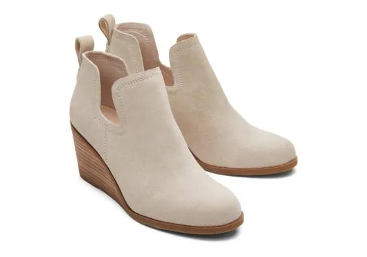 Women WomenKallie Beige Suede Wedge Boot Beige TOMS Boots and Booties