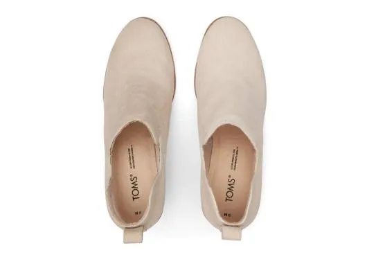 Women WomenKallie Beige Suede Wedge Boot Beige TOMS Boots and Booties