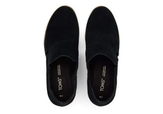 Women WomenKallie Black Suede Cutout Wedge Boot Suede Black TOMS Exclusives