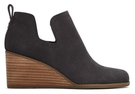 Women WomenKallie Grey Suede Wedge Boot Wide Width Grey Wide TOMS Boots and Booties