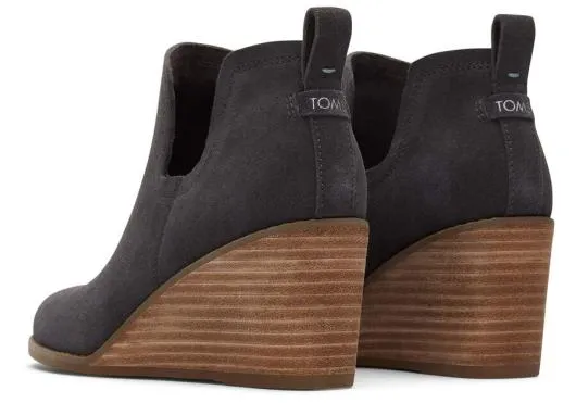 Women WomenKallie Grey Suede Wedge Boot Wide Width Grey Wide TOMS Boots and Booties