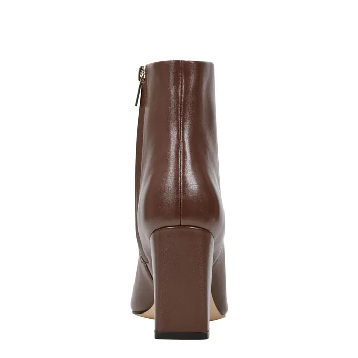 Women Yanara Heeled Bootie Dark Brown Leather Marc Fisher Boots and Booties