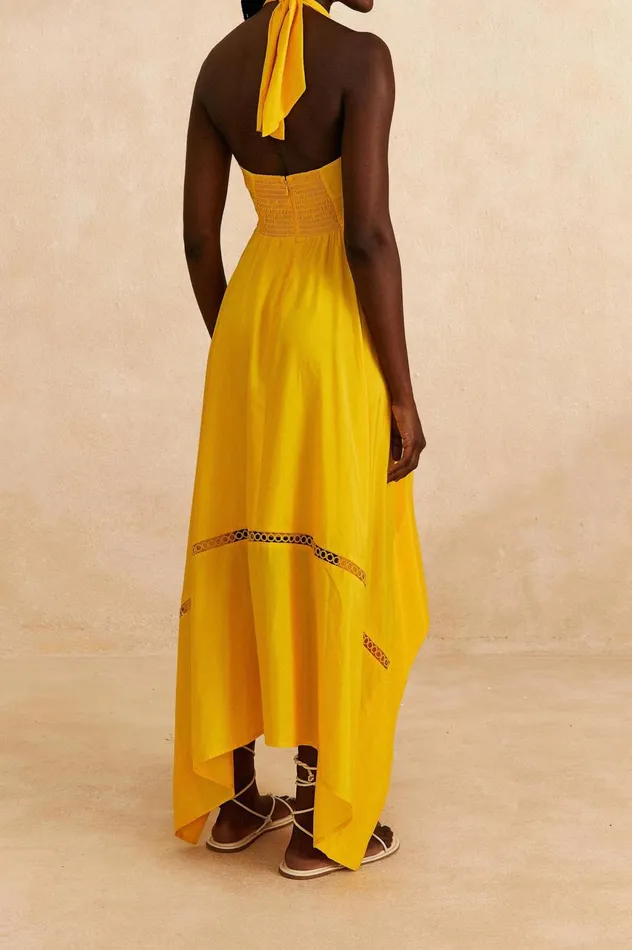 Women Yellow Sleeveless Maxi Dress Yellow FARM Rio Maxi Dresses