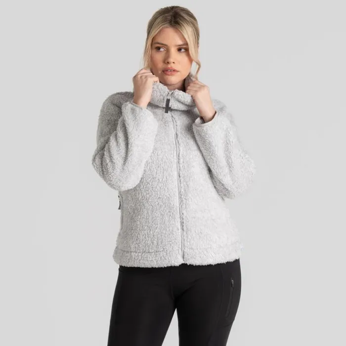 Womens Full Zip Fleece Craghoppers Bronagh Full Zip Fleece Light Grey Marl