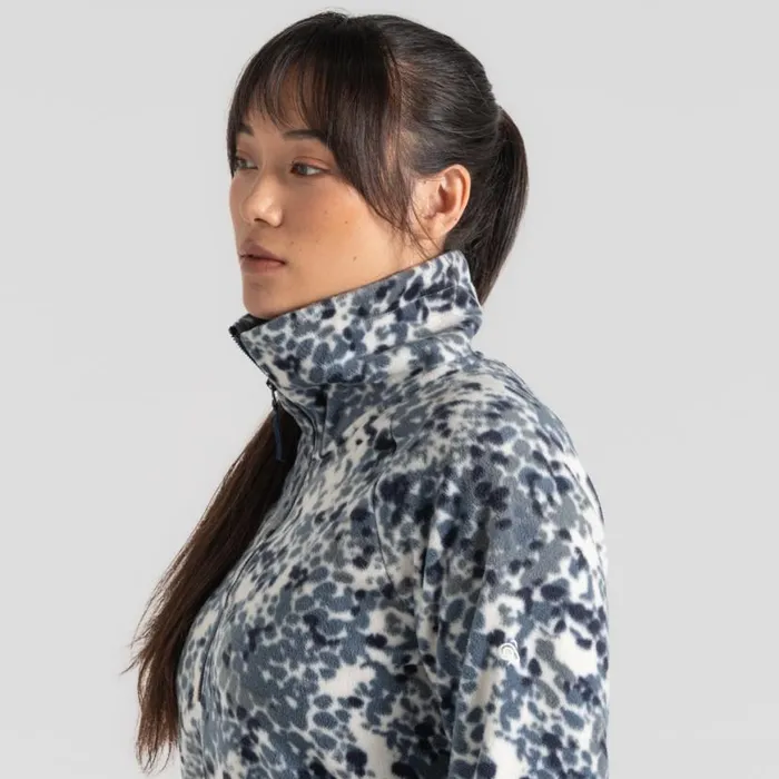 Womens Half Zip Fleece Craghoppers Evie Half Zip Fleece Winter Sky Print Womens Half Zip Fleece Craghoppers Evie Half Zip Fleece Winter Sky Print