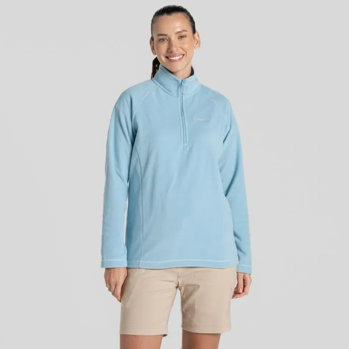 Womens Half Zip Fleece Craghoppers Miska VI Half Zip Fleece Sky Blue