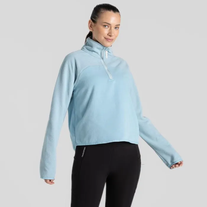 Womens Half Zip Fleece Craghoppers Selina Half Zip Fleece Sky Blue