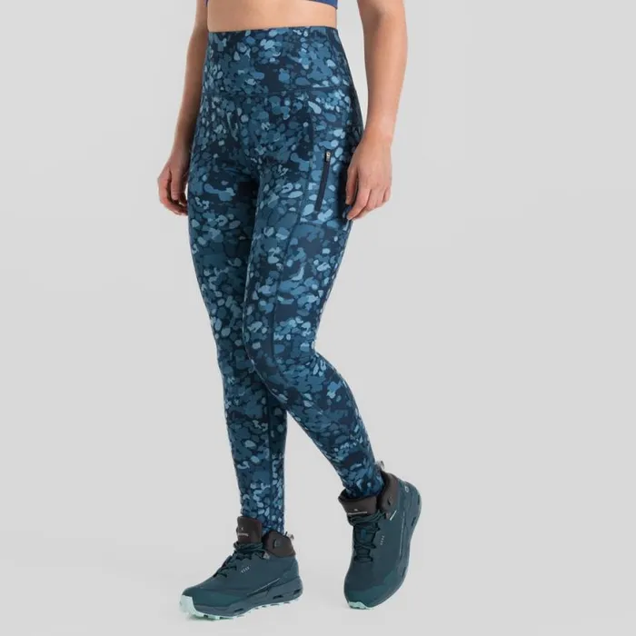 Womens Leggings Craghoppers Kiwi Pro Leggings Blue Navy Print Womens Leggings Craghoppers Kiwi Pro Leggings Blue Navy Print