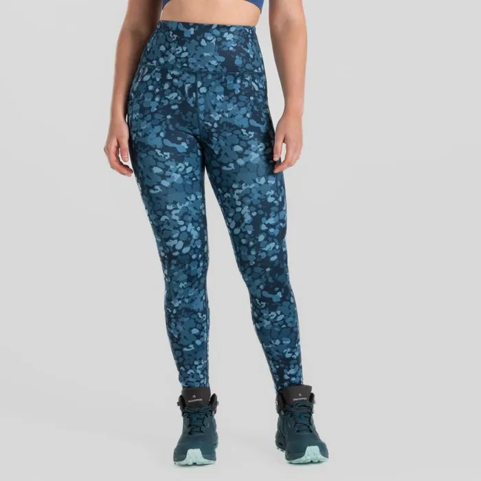 Womens Leggings Craghoppers Kiwi Pro Leggings Blue Navy Print Womens Leggings Craghoppers Kiwi Pro Leggings Blue Navy Print
