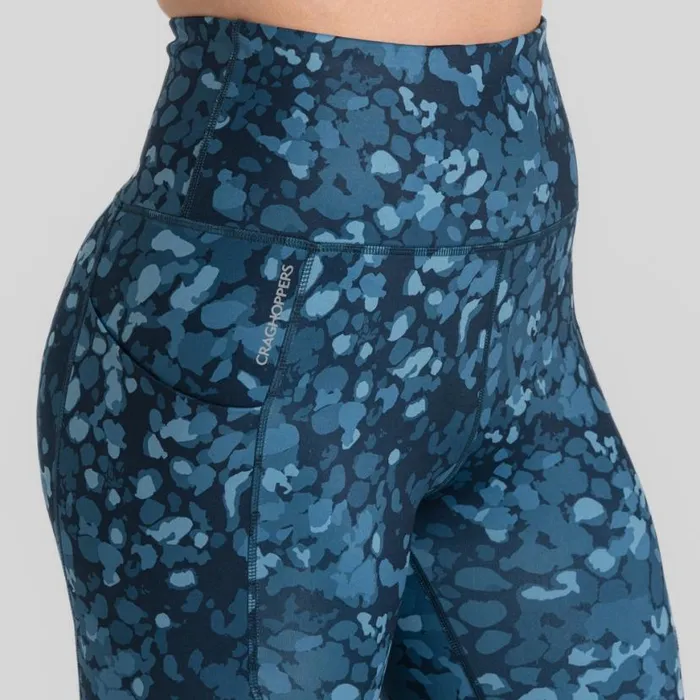 Womens Leggings Craghoppers Kiwi Pro Leggings Blue Navy Print Womens Leggings Craghoppers Kiwi Pro Leggings Blue Navy Print