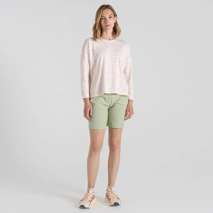 Womens Long Sleeve Craghoppers Kielder Long Sleeved TShirt Sunset Haze Stripe Womens Long Sleeve Craghoppers Kielder Long Sleeved TShirt Sunset Haze Stripe