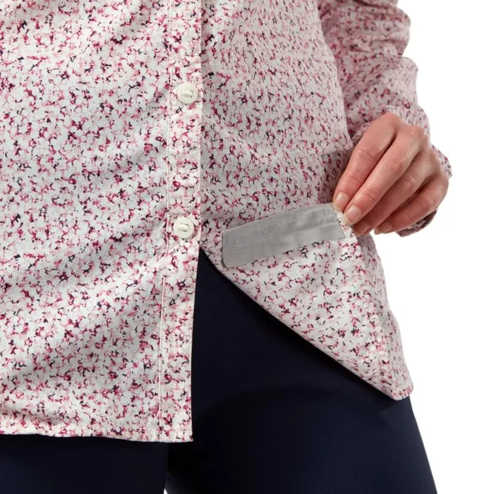 Womens Long Sleeve Craghoppers NosiLife Fara Long Sleeved Shirt Raspberry Print Womens Long Sleeve Craghoppers NosiLife Fara Long Sleeved Shirt Raspberry Print