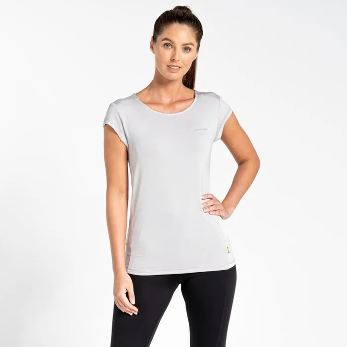 Womens Short Sleeve Craghoppers Atmos Short Sleeved TShirt Lunar Grey