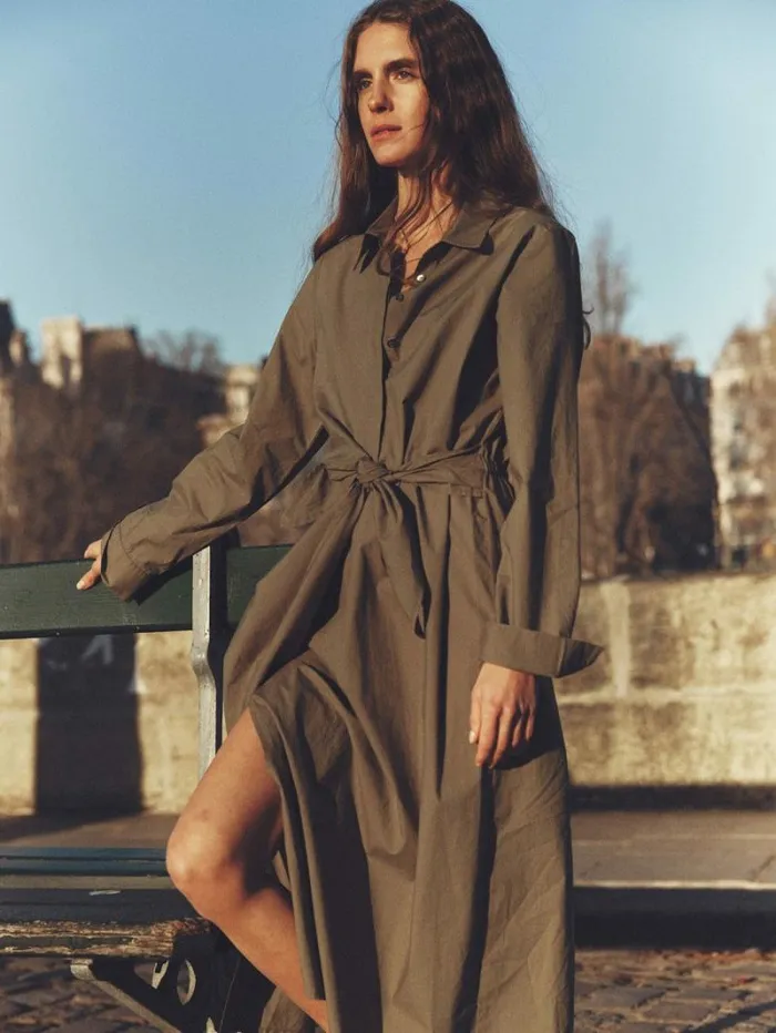 Xirena Army Green Mccallister Dress Women Dresses