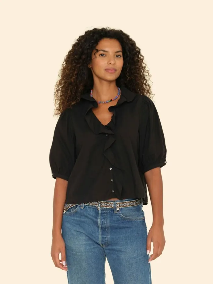 Xirena Black Caspia Top Women Tops