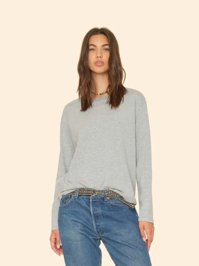 Xirena Heather Grey Nico Tee Women Sweats and Tees