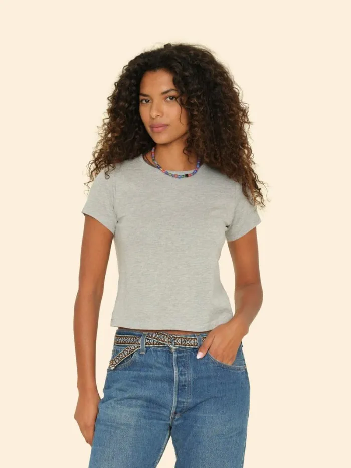 Xirena Heather Grey Pixie Tee Women Sweats and Tees