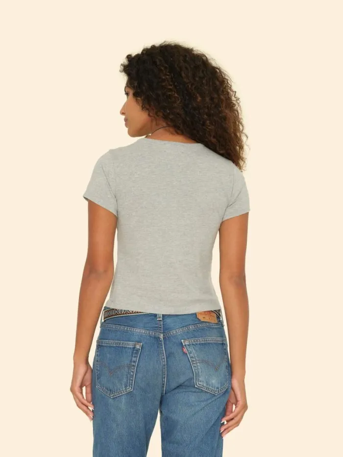 Xirena Heather Grey Pixie Tee Women Sweats and Tees