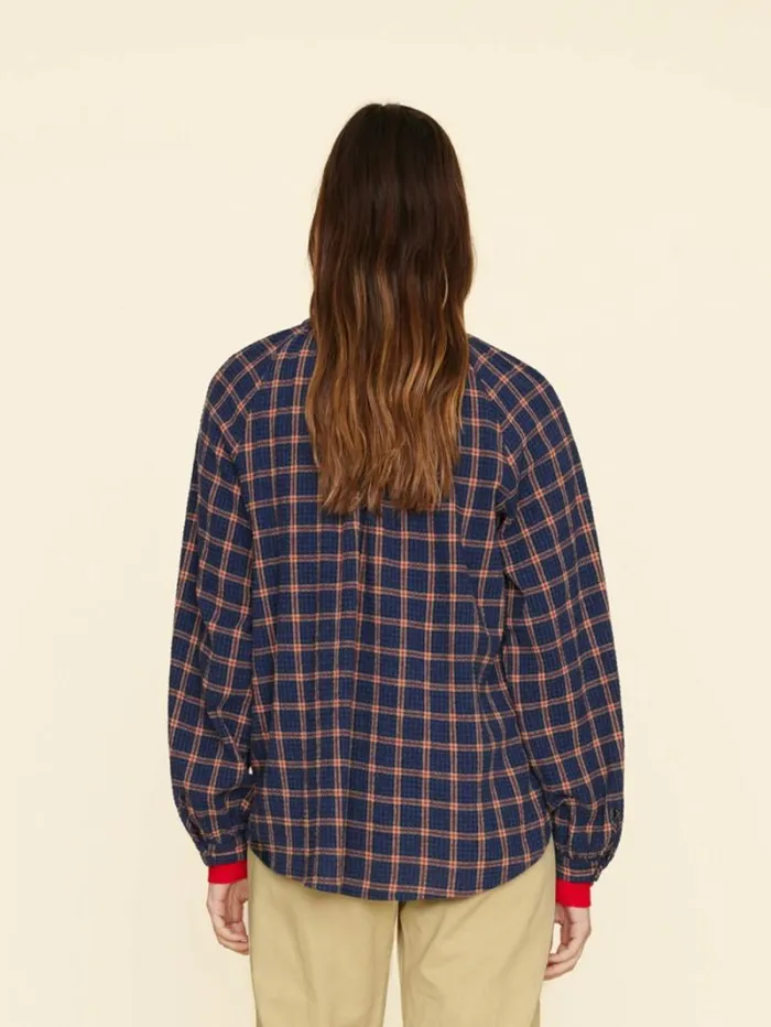 Xirena Navy Brick Evan Shirt Women Shirts
