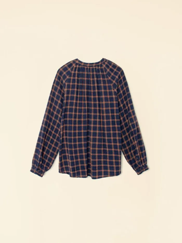 Xirena Navy Brick Evan Shirt Women Shirts