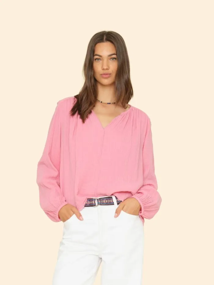 Xirena Pink Charm Hortense Top Women Tops