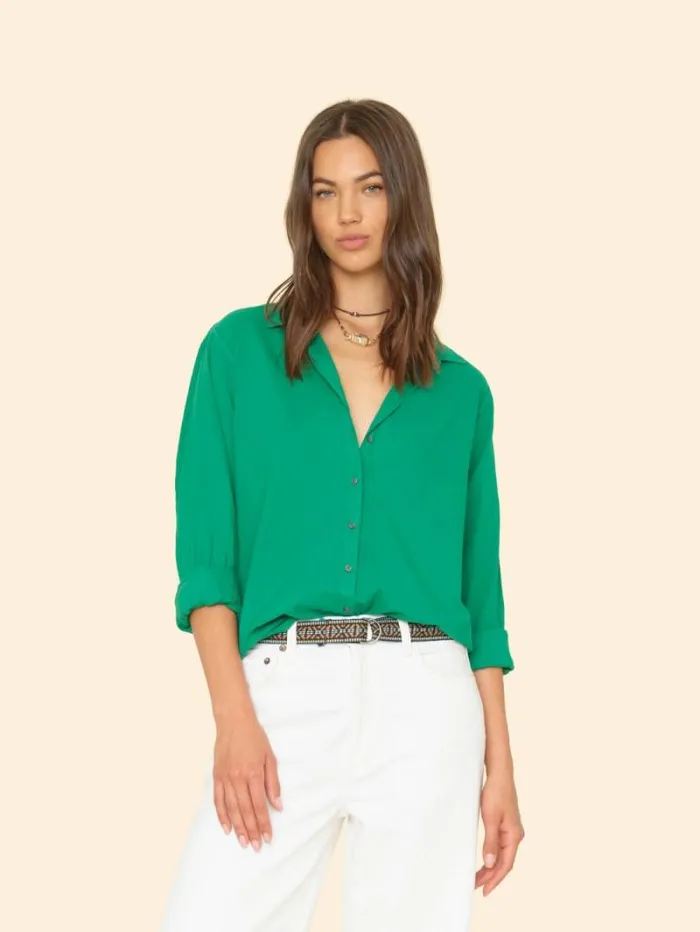 Xirena Sea Green Beau Shirt Women Shirts