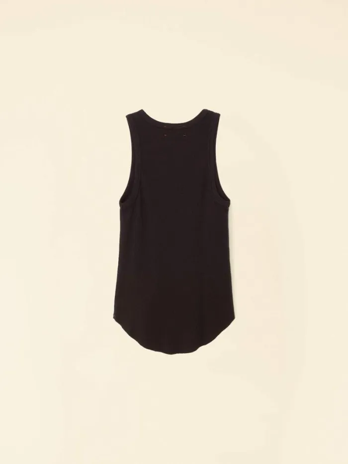 Xirena True Black Arynn Fine Rib Tank Top Women Sweats and Tees