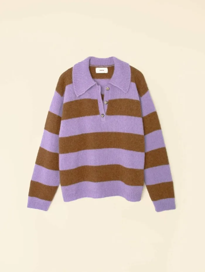 Xirena Violet Rust Benton Sweater Women Sweaters and Jackets