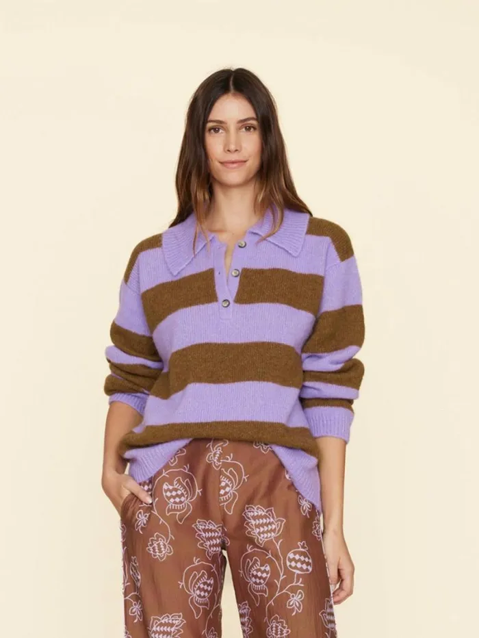 Xirena Violet Rust Benton Sweater Women Sweaters and Jackets