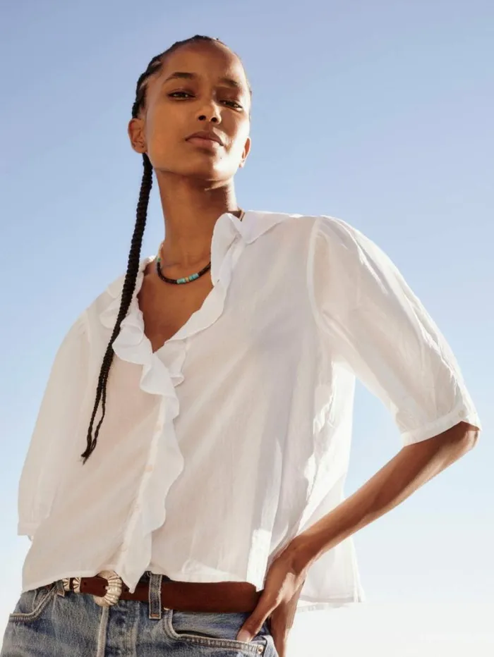 Xirena White Caspia Top Women Tops