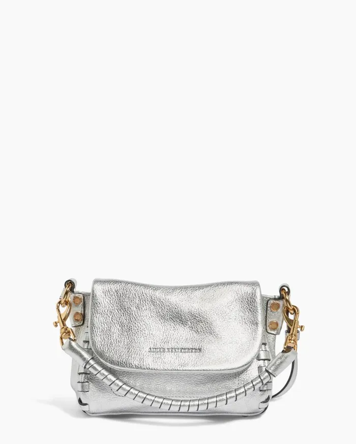 Zen Mini Crossbody Silver Pebble Metallic Women Aimee Kestenberg Crossbody Bags Zen Mini Crossbody Silver Pebble Metallic Women Aimee Kestenberg Crossbody Bags