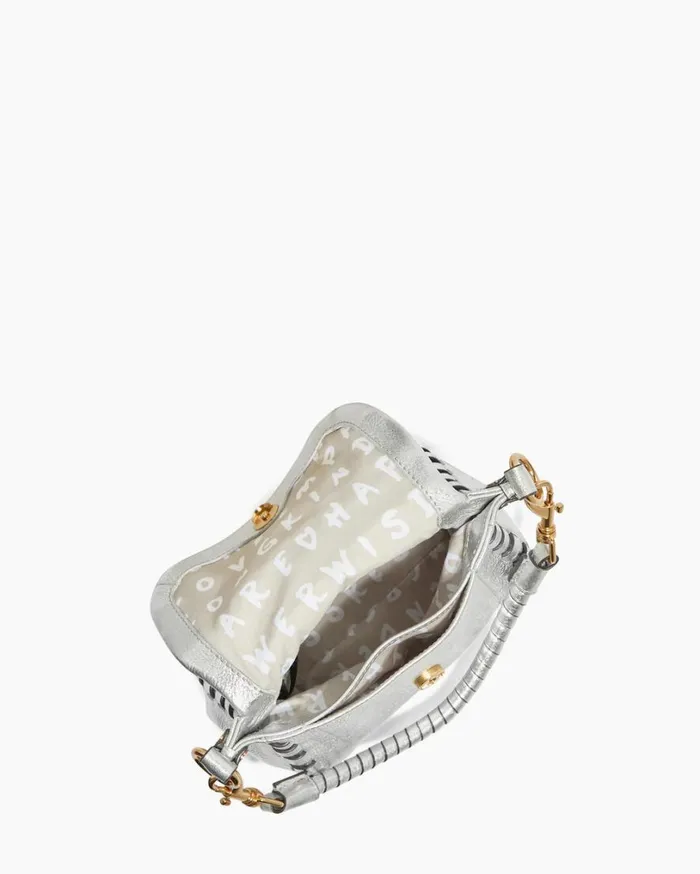 Zen Mini Crossbody Silver Pebble Metallic Women Aimee Kestenberg Crossbody Bags